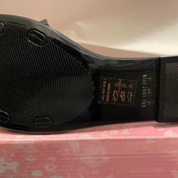 WOMEN BLACK PVC VINYL SANDALS Size: 8.0 - Picture 4 of 9